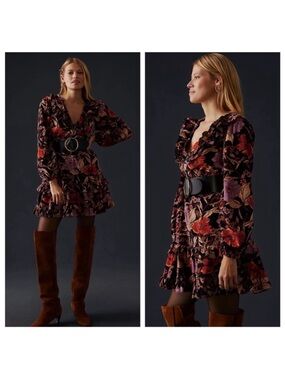 Anthropologie Pilcro Tiered Corduroy Dress